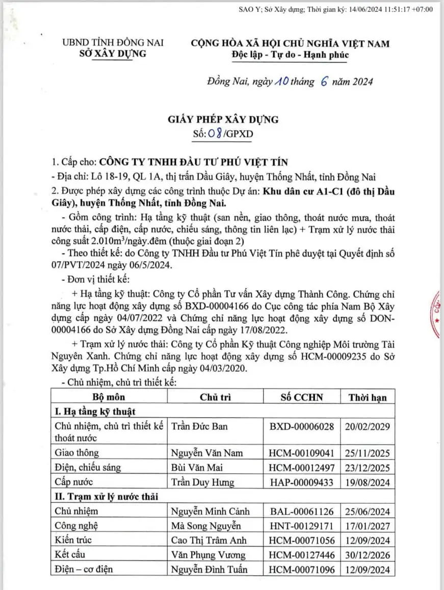 giấy phép xây dựng the link city